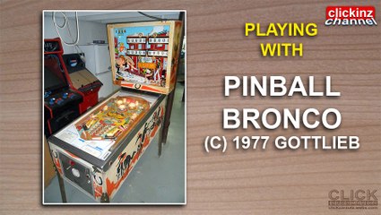 Gottlieb's BRONCO MUSTANG VINTAGE PINBALL FLIPPER ELECTROMECHANIC MACHINE (1977) - ANTIGUO PETACO ELECTROMECANICO EM - Playing/Jugando con FLIPPER BRONCO MUSTANG (1977)