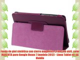 Funda de piel sintética con cierre magnético y función atril color MAGENTA para Google Nexus