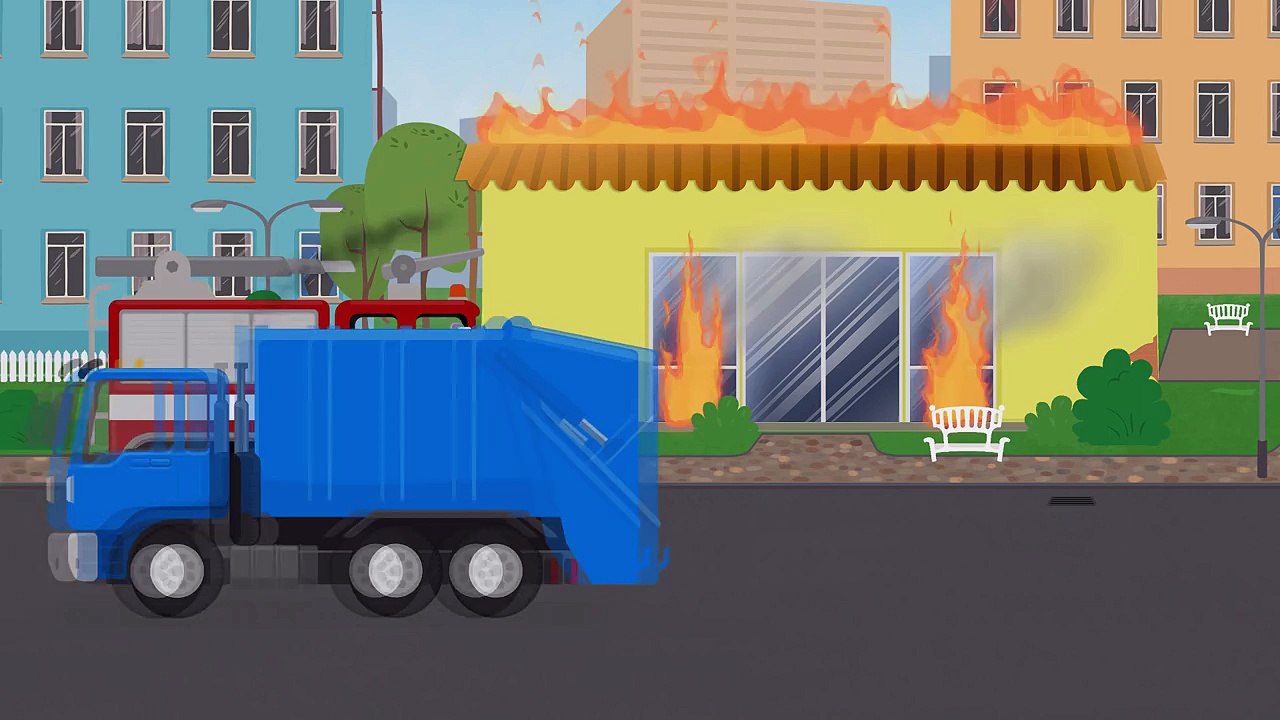 Educational cartoon for children. Lets colour a Fire Engine. Doctor MacWheelie.
