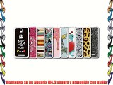 Funda Gel Flexible bq Aquaris M4.5 BeCool Calavera de Azúcar Negra [  1 Protector Cristal Vidrio