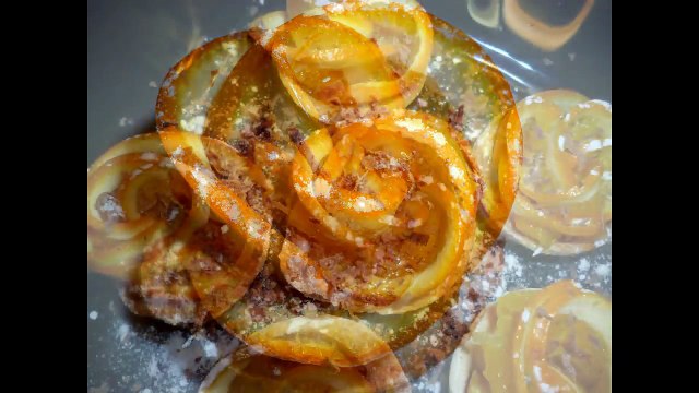 Цветы из апельсина. Украшения из фруктов. Как красиво нарезать апельсин. Decorations of fruits