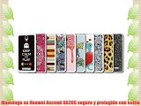 Funda Gel Flexible Huawei Ascend G620S BeCool Calavera de Azúcar Negra [  1 Protector Cristal