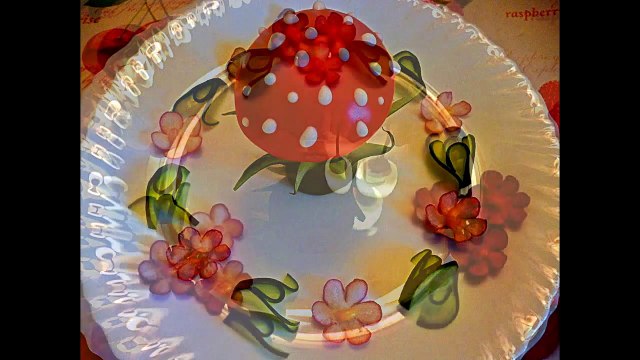 Цветы из редиса. Цветы из овощей. Украшения тарелки. Flowers radish. Flowers vegetables.