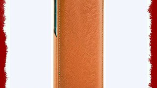 StilGut UltraSlim Case funda de cuero genuino para el Sony Xperia Z1 plegable anaranjado
