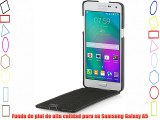 StilGut UltraSlim Case Funda de Piel auténtica para su Samsung Galaxy A5 negra