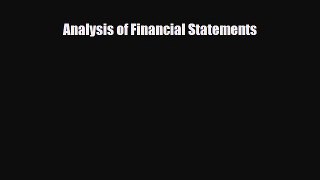 [PDF Download] Analysis of Financial Statements [PDF] Online