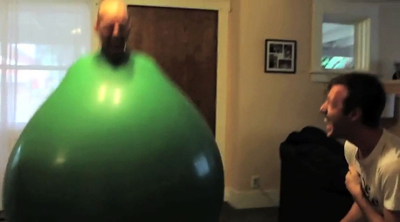 6ft Man in 6ft Giant Water Balloon - 4K - The Slow Mo Guys