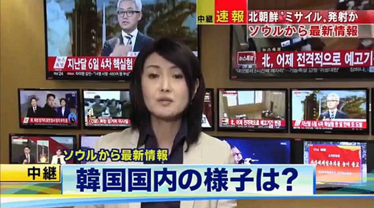 北朝鮮がミサイル発射 第一報 テレ朝 2016年2月7日