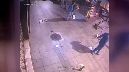 Bahadır Grammeşin’in bıçaklanma anı kamerada