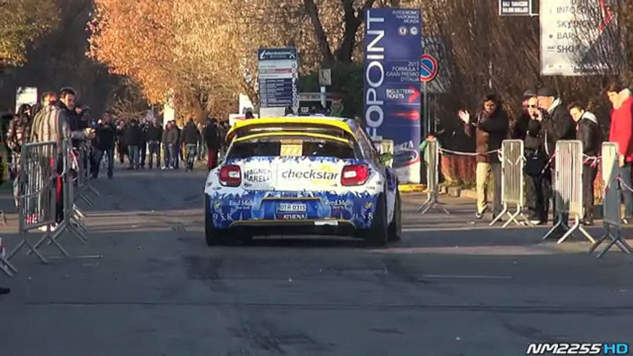 Tony Cairoli Driving His Citroën DS3 WRC at 2015 Monza Rally Show