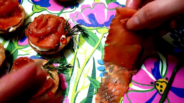 Цветы из красной рыбы! Украшения из рыбы. Decoration of Fish. Flower of Fish