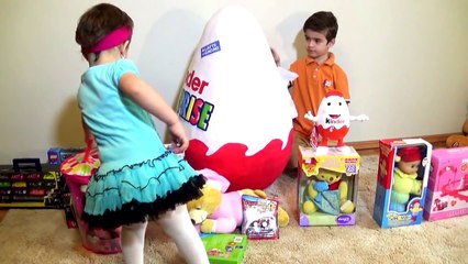 Super Giant KINDER SURPRISE Egg ☀ Big Egg Toys For Children ☀ Video for Kids to Watch
