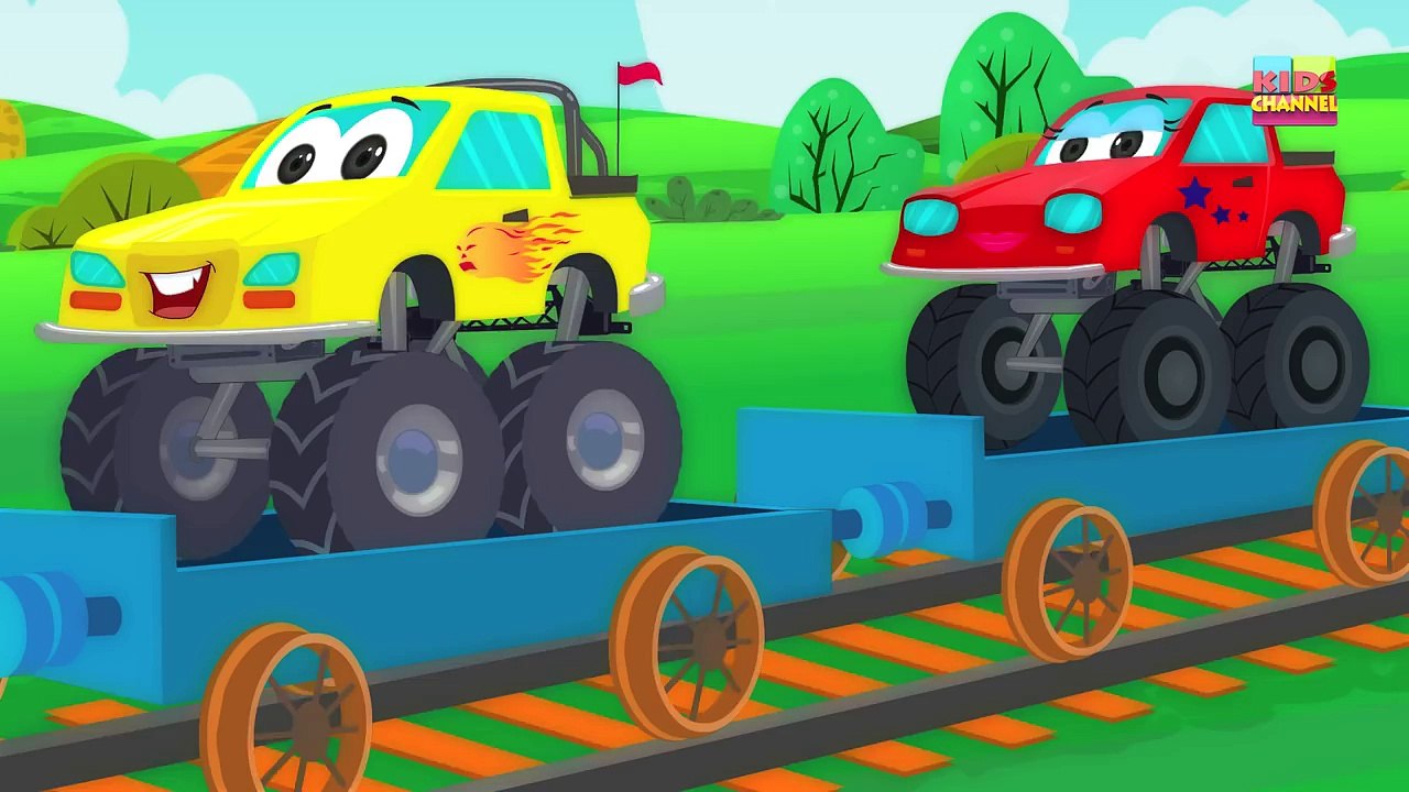Monster Truck Songs | Rig A Jig Jig | Nursery Rhymes For Kids And Babies