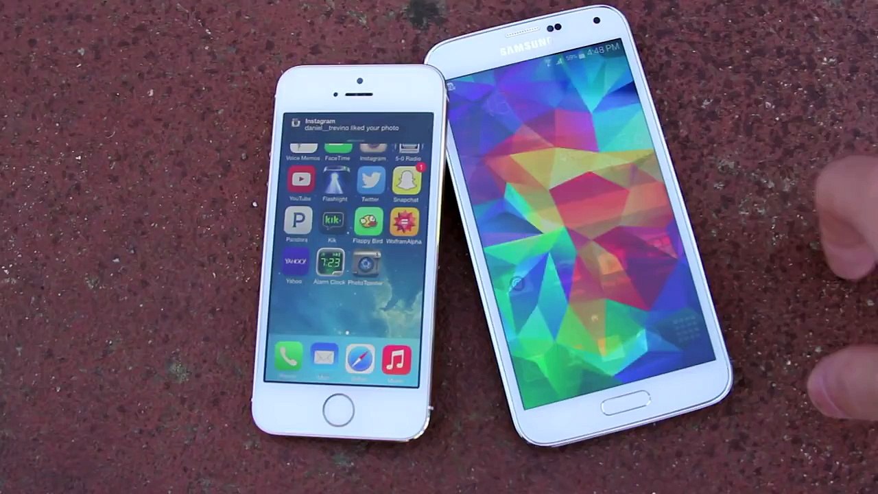 Samsung Galaxy S5 vs iPhone 5S Drop Test!