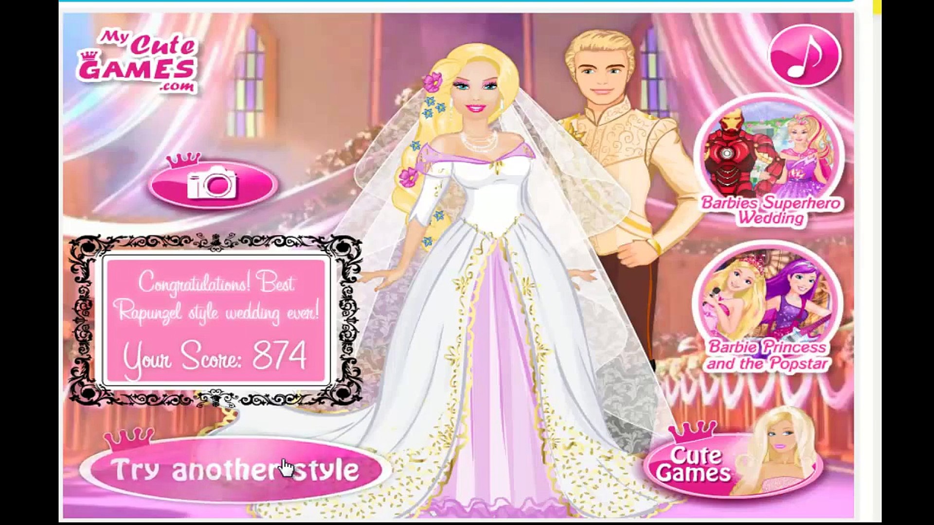 barbie wedding cartoon