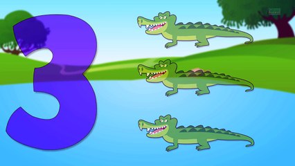 Alligators Numbers | Learn numbers from 1 to 4