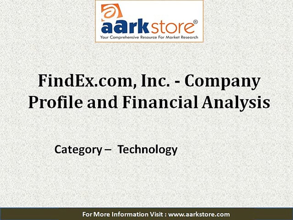 Financial Analysis of FindEx: Aarkstore.com