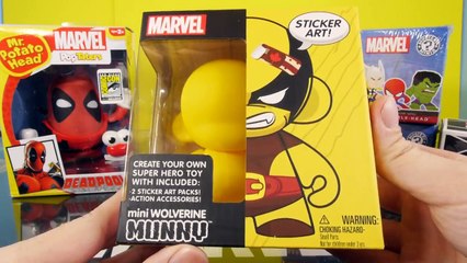 NEW Deadpool Mr Potato Head Toy Marvel Wolverine Kidrobot Munnyworld Mystery Minis Toys Unboxing