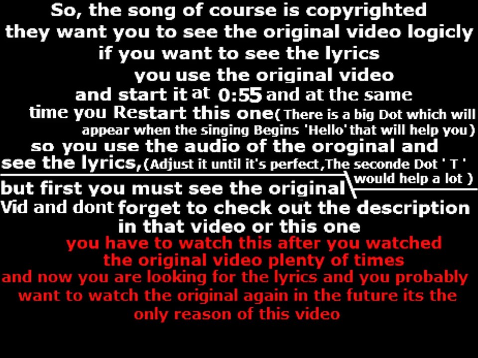 Adele - Hello - lyrics