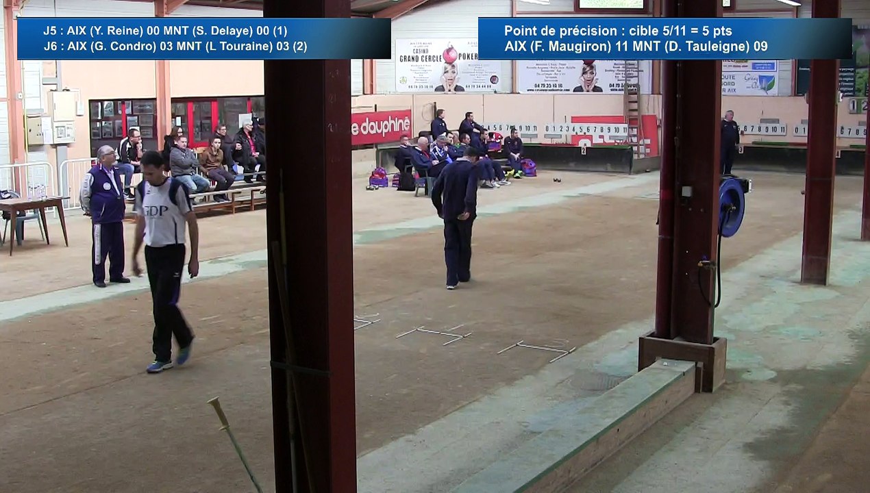 Point de précision, second tour, Club Elite Masculin J10, Aix-les-Bains vs Montélimar, Sport Boules, saison 2015-2016