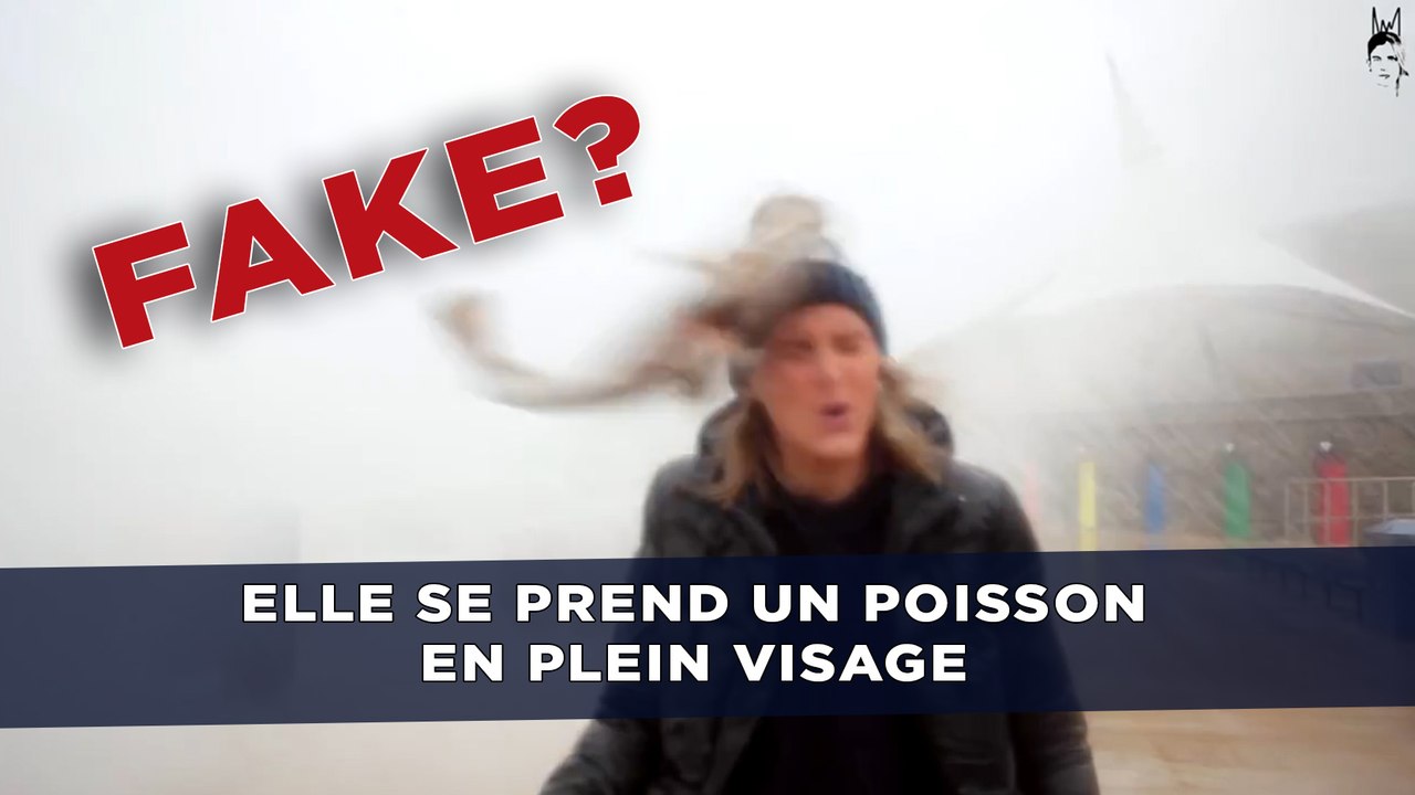 Elle se prend un poisson en plein visage pendant une tempête