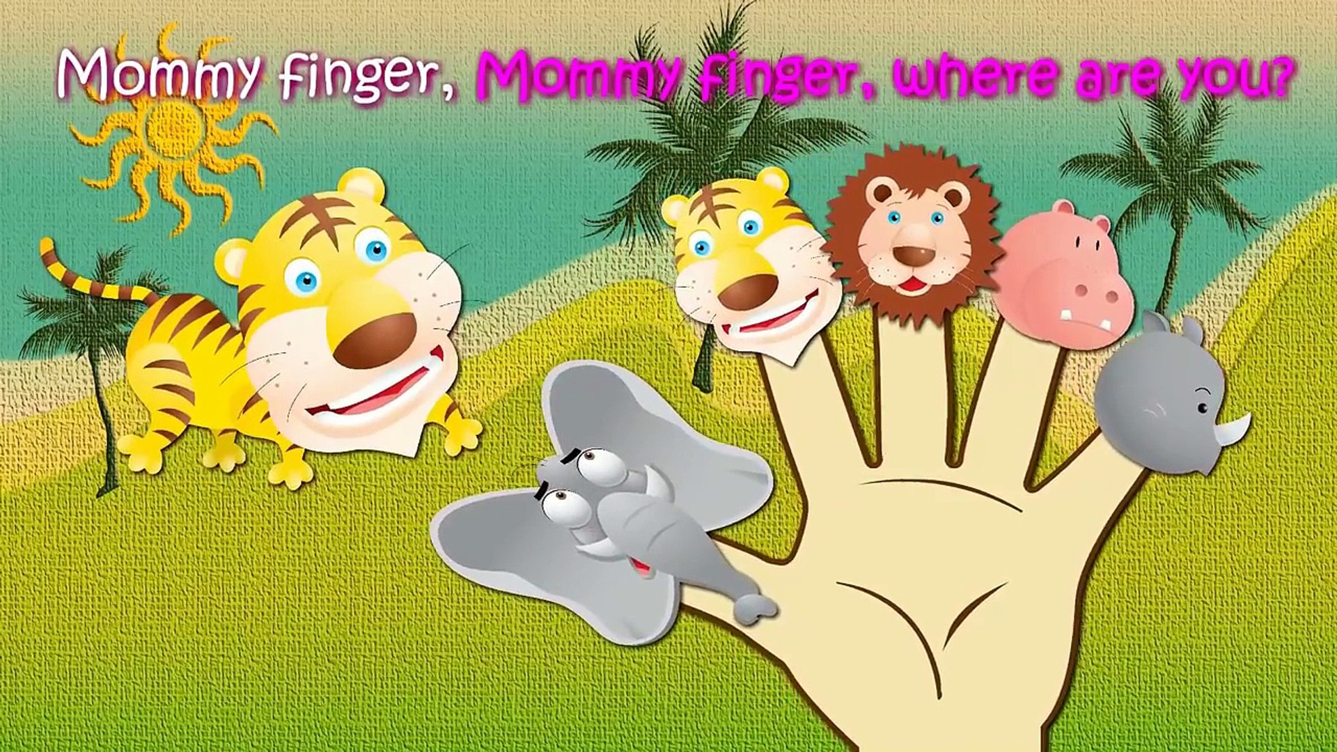 Wild Animals Finger Family / Nursery Rhymes