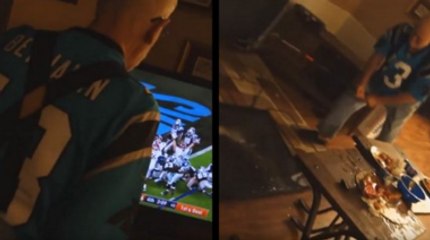 Old Man Panthers Fan Goes Ballistic, Destroys Flat Screen During Loss