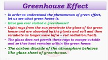 Green House Effect & Causes &  Effect of Global Warming
