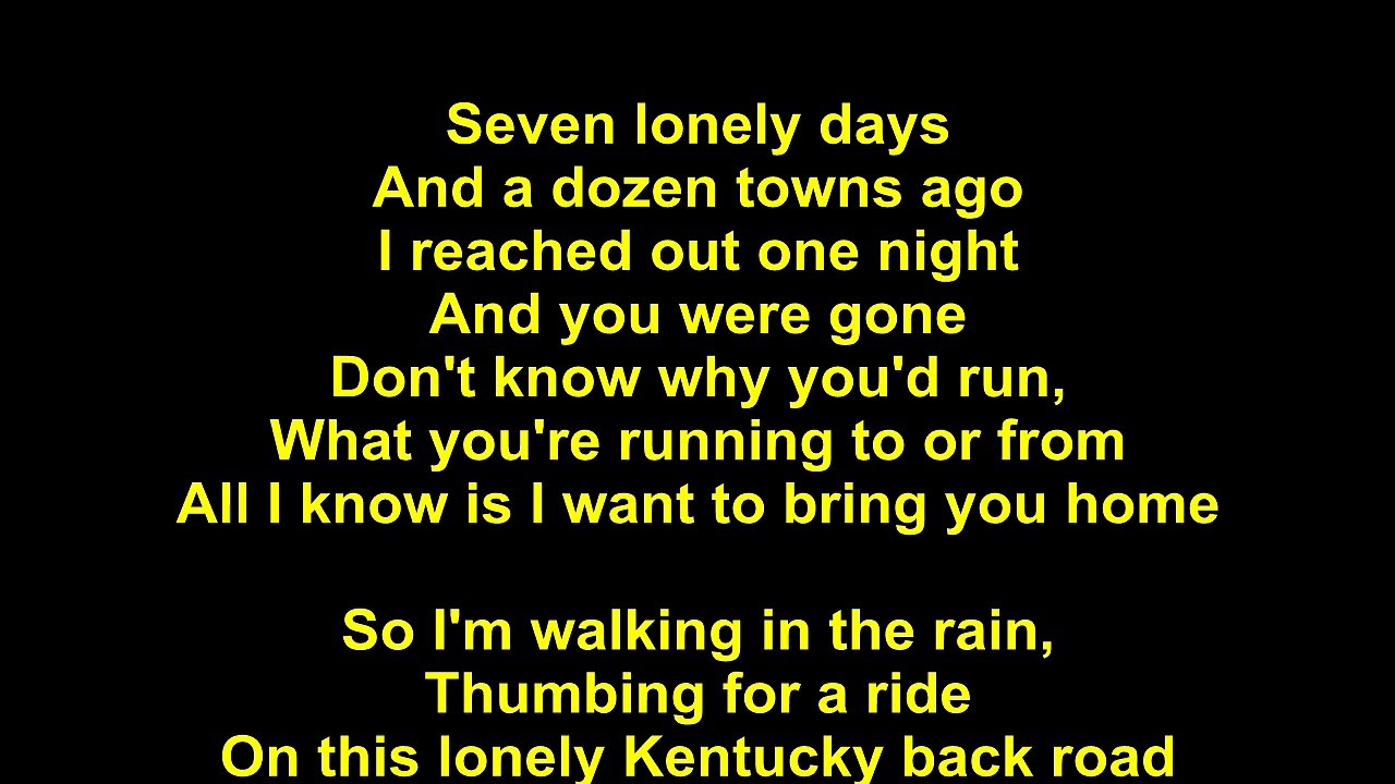Elvis Presley – Kentucky Rain Lyrics