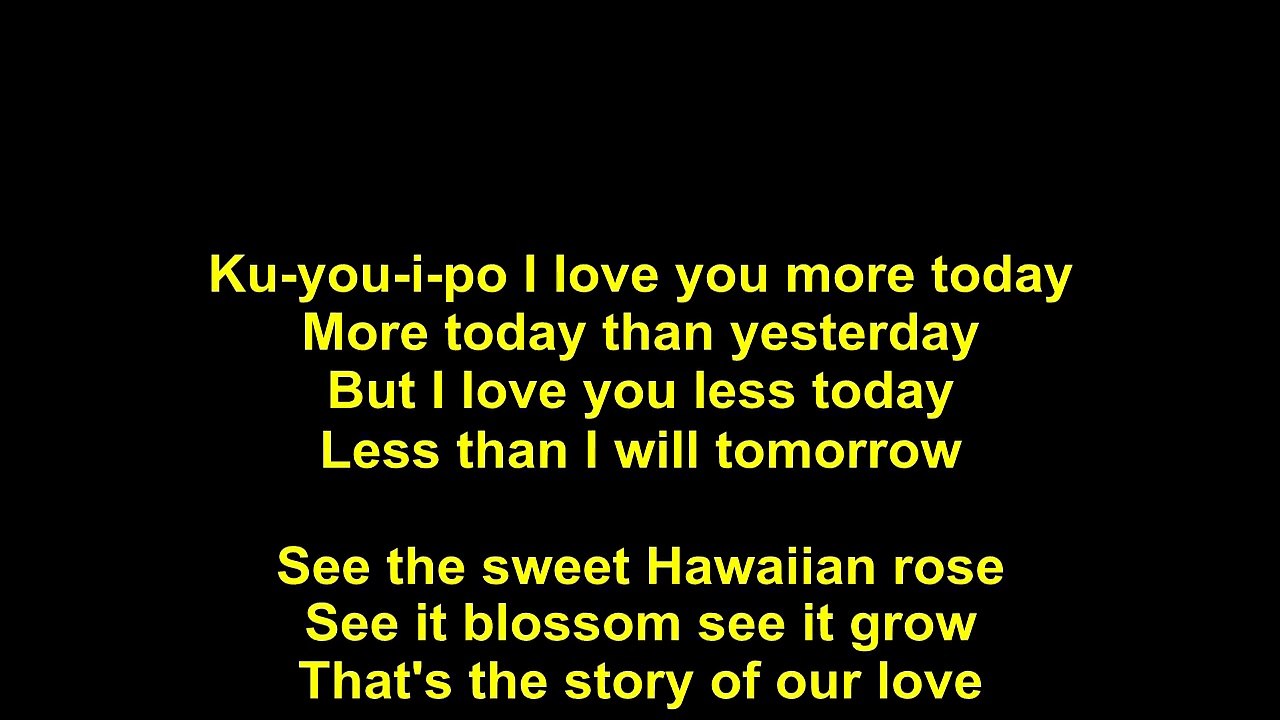Elvis Presley – Ku-u-i-po Lyrics