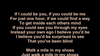 Elvis Presley – Walk A Mile In My Shoes Lyrics