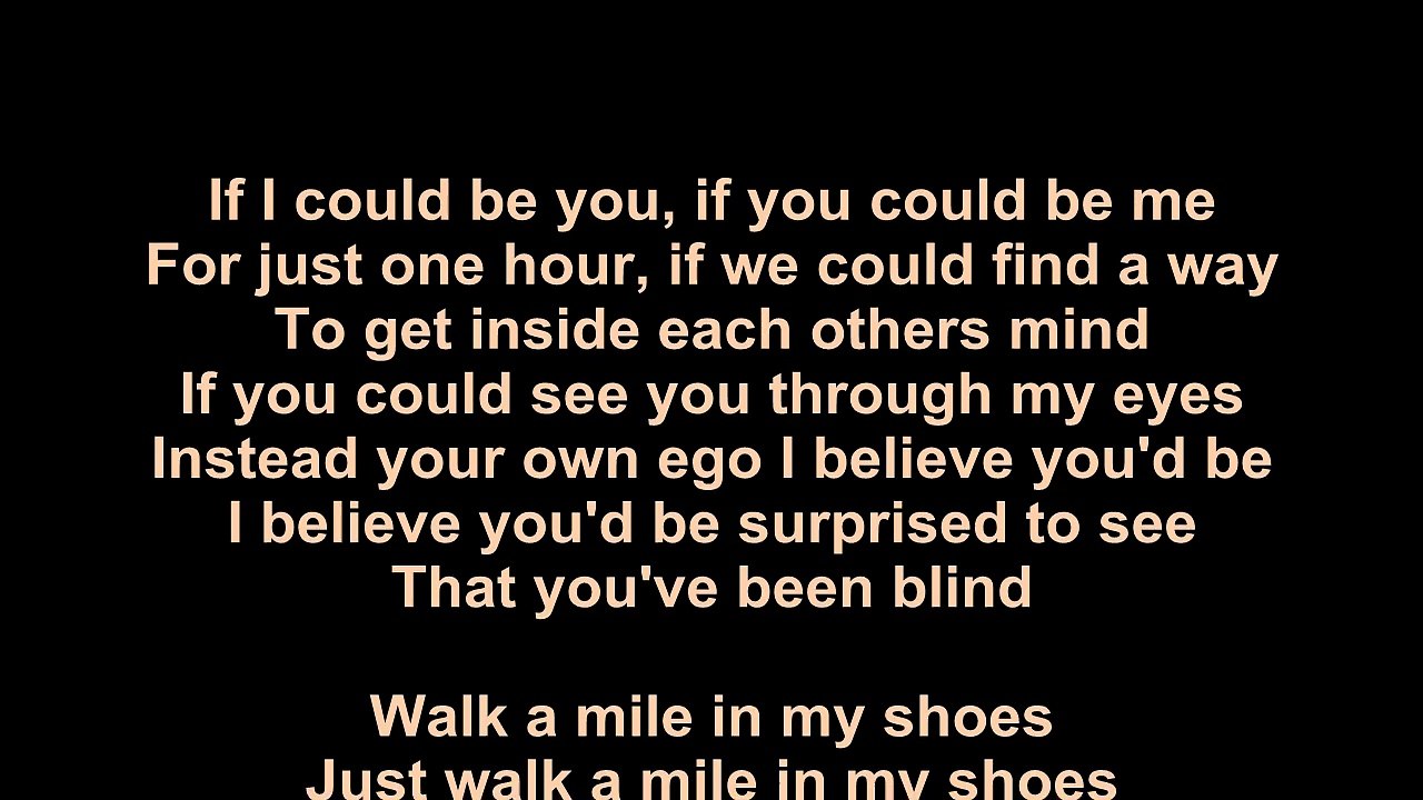Elvis Presley – Walk A Mile In My Shoes Lyrics