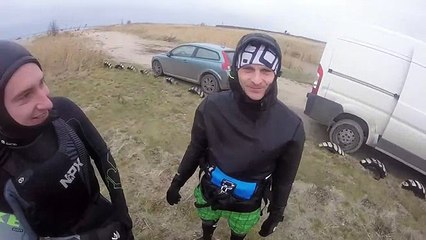 Кайтинг в Калининграде. 19 декабря 2015