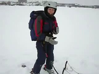 Кайтинг в Охе, старт на кайте Эльф Хобби 3 кв.м