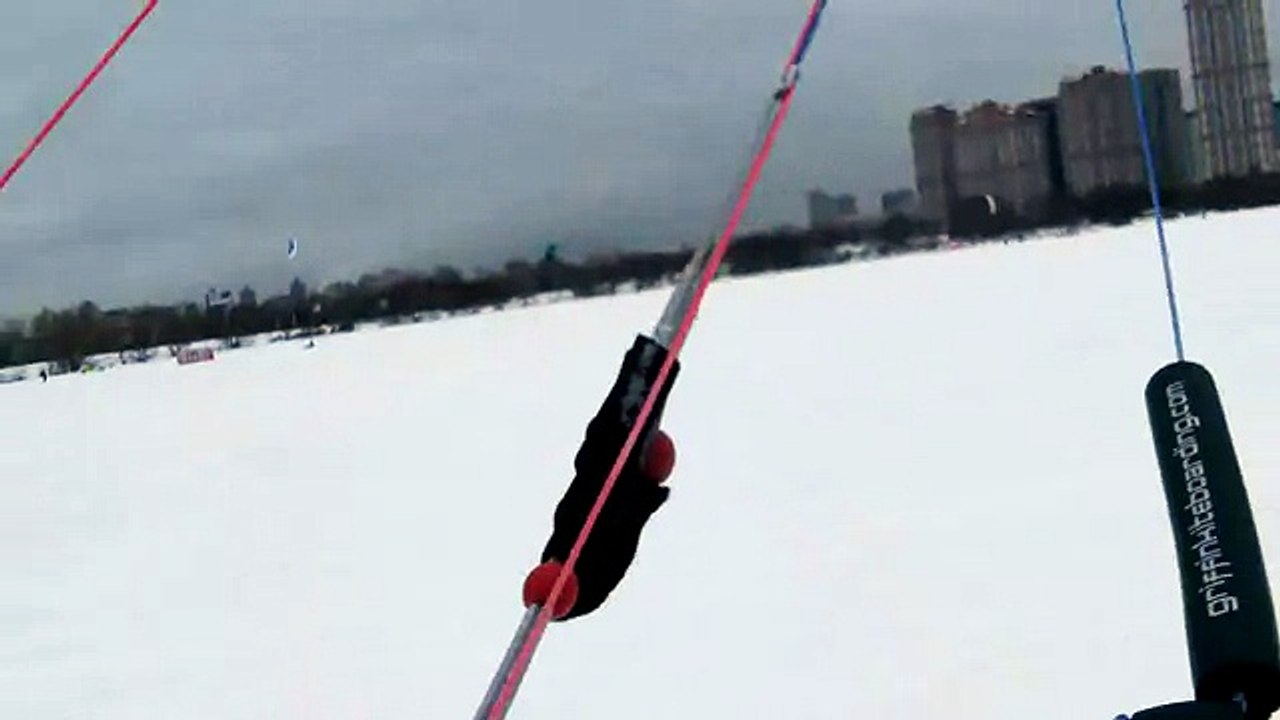 Кайтинг в Строгино 08.02.2015