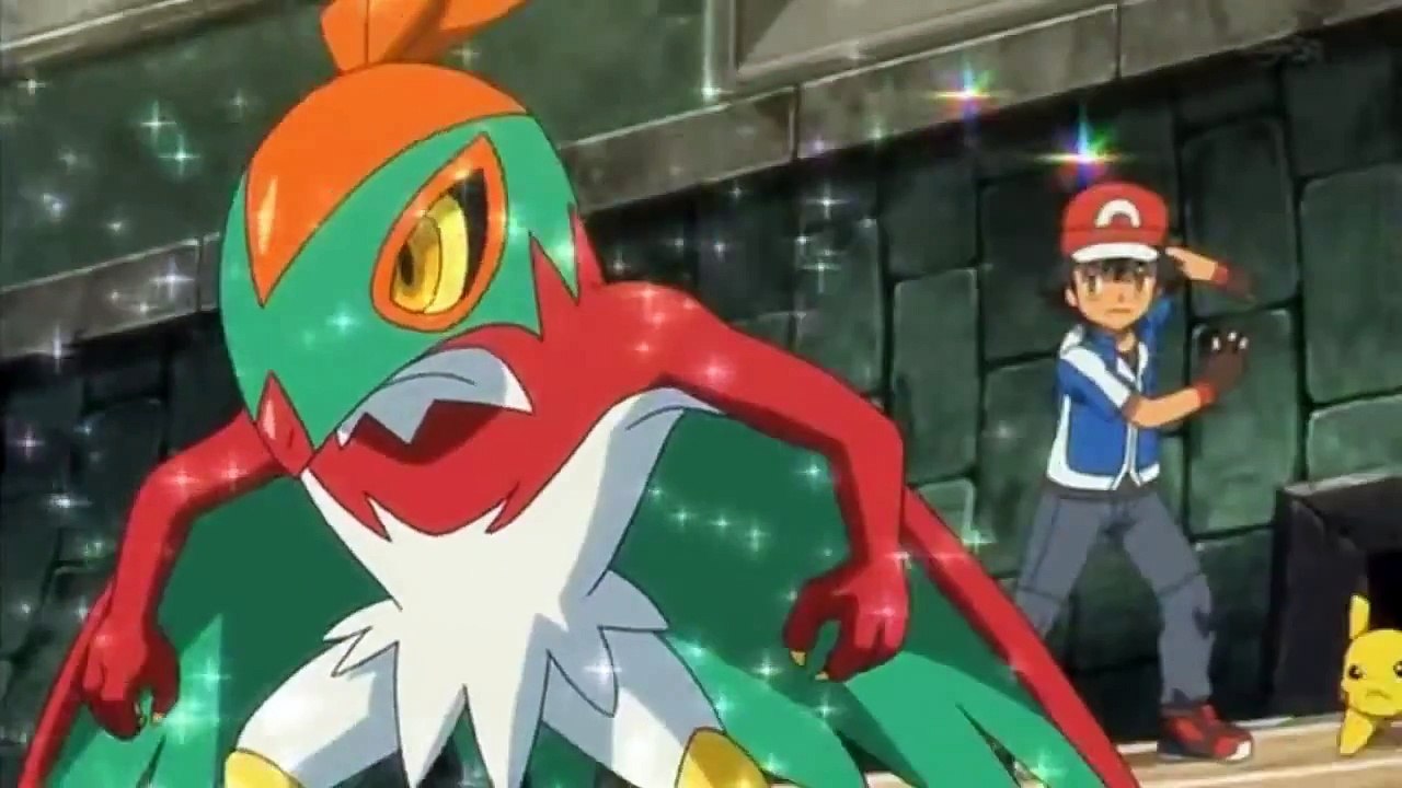 05 Pokemon X and Y Episode 44 Ash Hawlucha VS Koruni Lucario Mega Evolution Win