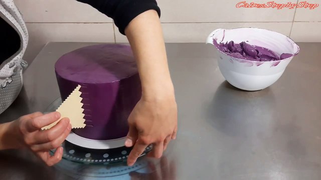 BUTTERCREAM ROSE SWIRL CAKE - Piping Ideas by CakesStepbyStep