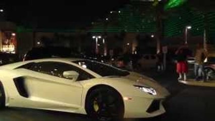 Floyd Mayweather vs Marcos Maidana Mayweather Rides In Lamborgini