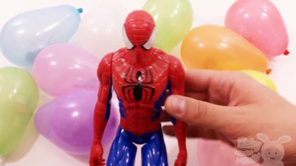 Spiderman Plays with Balloon & Soap Bubble Superhero Fights Parody Movie in Real Life