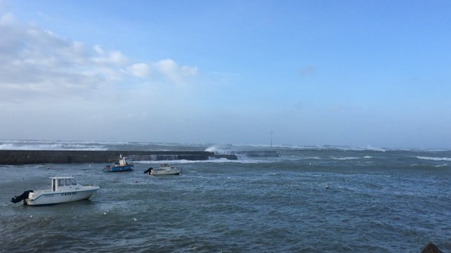 La mer déchaînée à Portivy à Quiberon