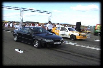 Opel Calibra Vs. Opel Kadett GSI Drag Race