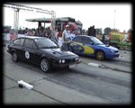 Alfa Romeo GTV6 Vs. Subaru Impreza WRX STI Drag Race