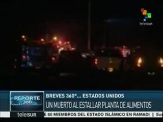 EE.UU.: 1 muerto y 5 heridos por explosión en planta de alimentos