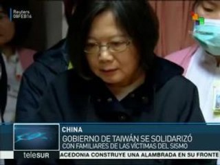 Presidente de Taiwán visita en hospital a víctimas del sismo