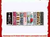 Funda Gel Flexible ZTE Blade A450 BeCool Arte Japonés La gran ola [  1 Protector Cristal Vidrio