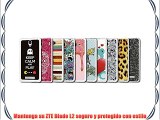 Funda Gel Flexible ZTE Blade L2 BeCool Calavera de Azúcar Blanca [  1 Protector Cristal Vidrio