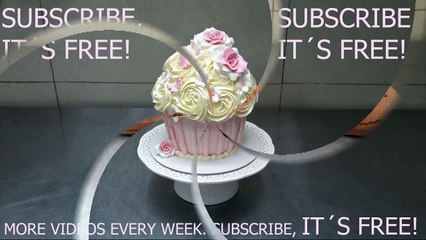 How To Make A Giant Cupcake -Como decorar un cupcake gigante