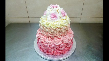 How To Pipe Buttercream Roses by CakesStepbyStep