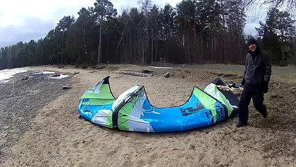 Кайтинг Онежское озеро 18 апреля 2015 года