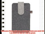 Funda para móvil ebos funda de fieltro gris/gris claro amarillento para iPhone hasta modelo